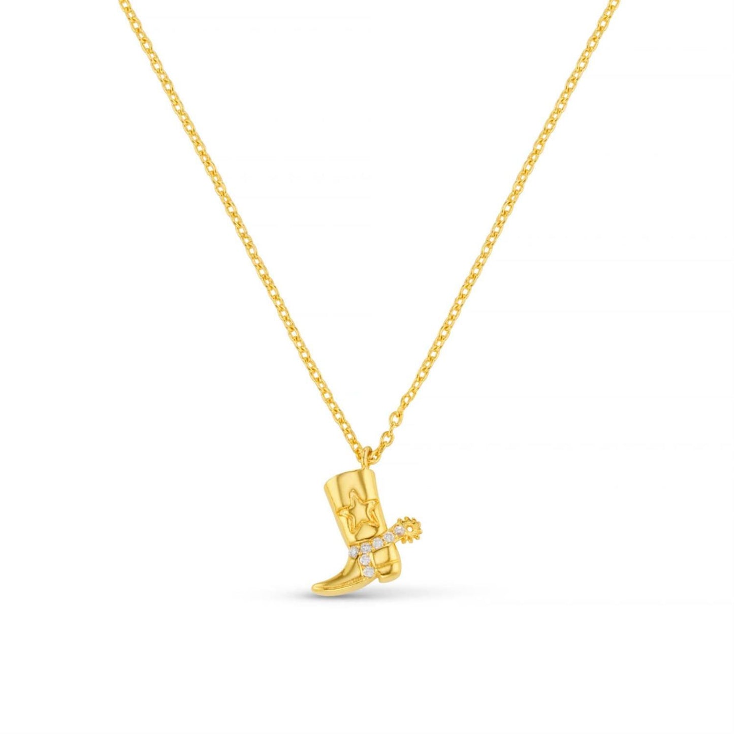 Cowboy boot charm necklace