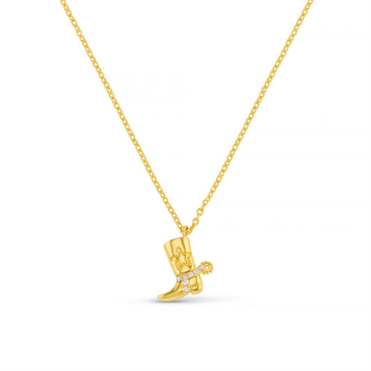 Cowboy boot charm necklace