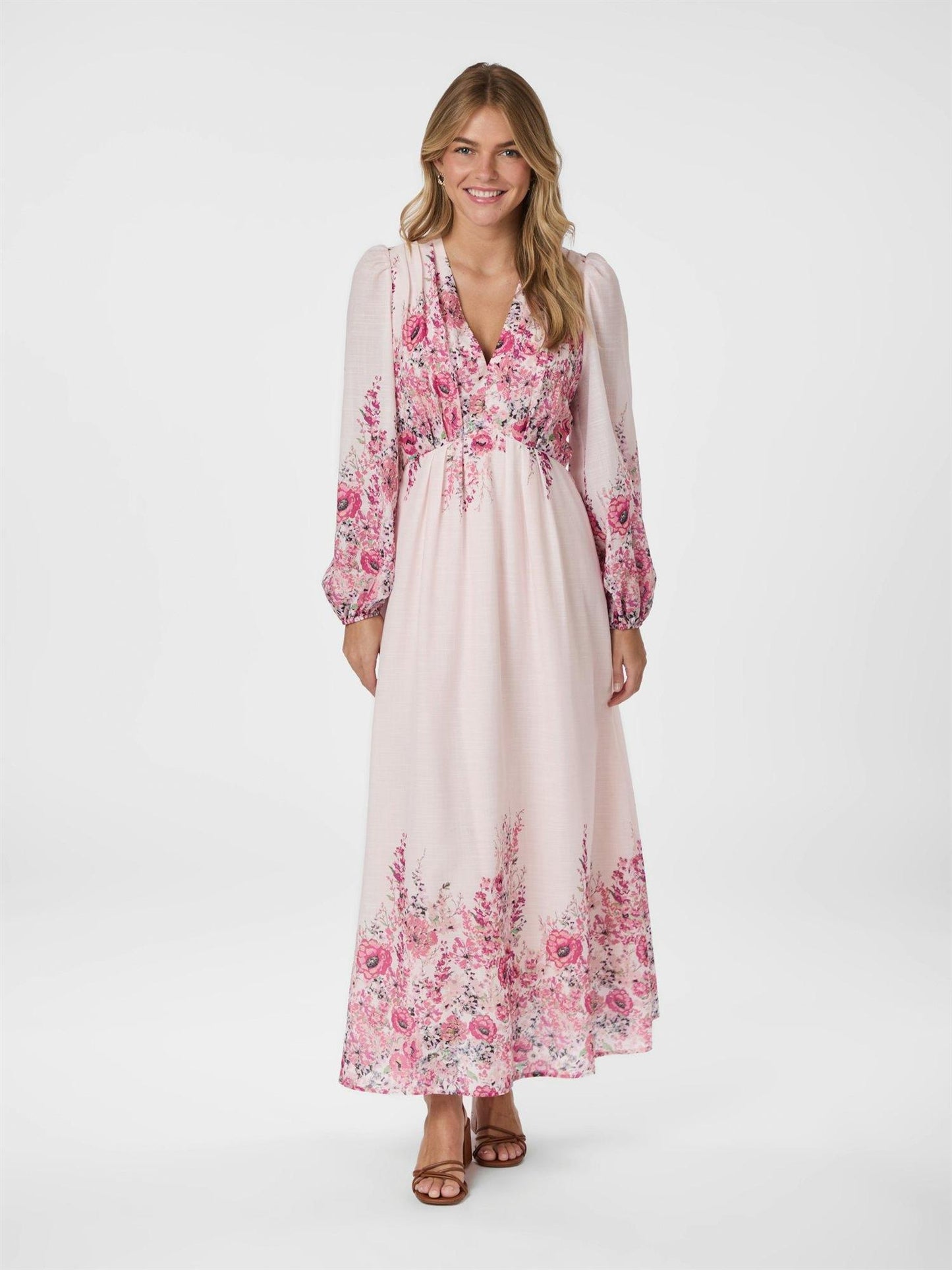 Silfi Flower Print Dress - Rose