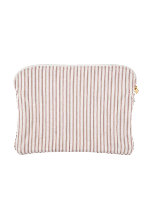 Mac Cover mw - Ticking Stripe Dusty Pink