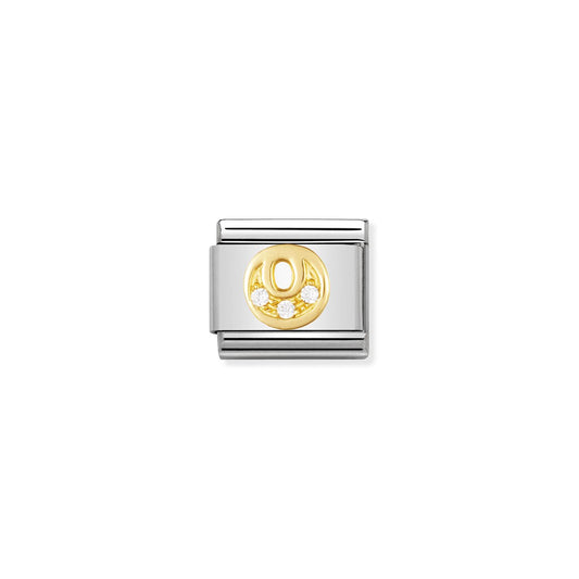 LINK, LETTER O WITH WHITE STONES