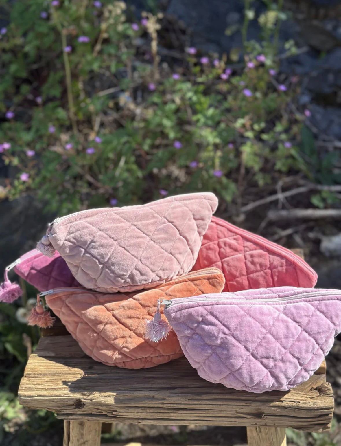 Sminkemappe Velur - Rosebud