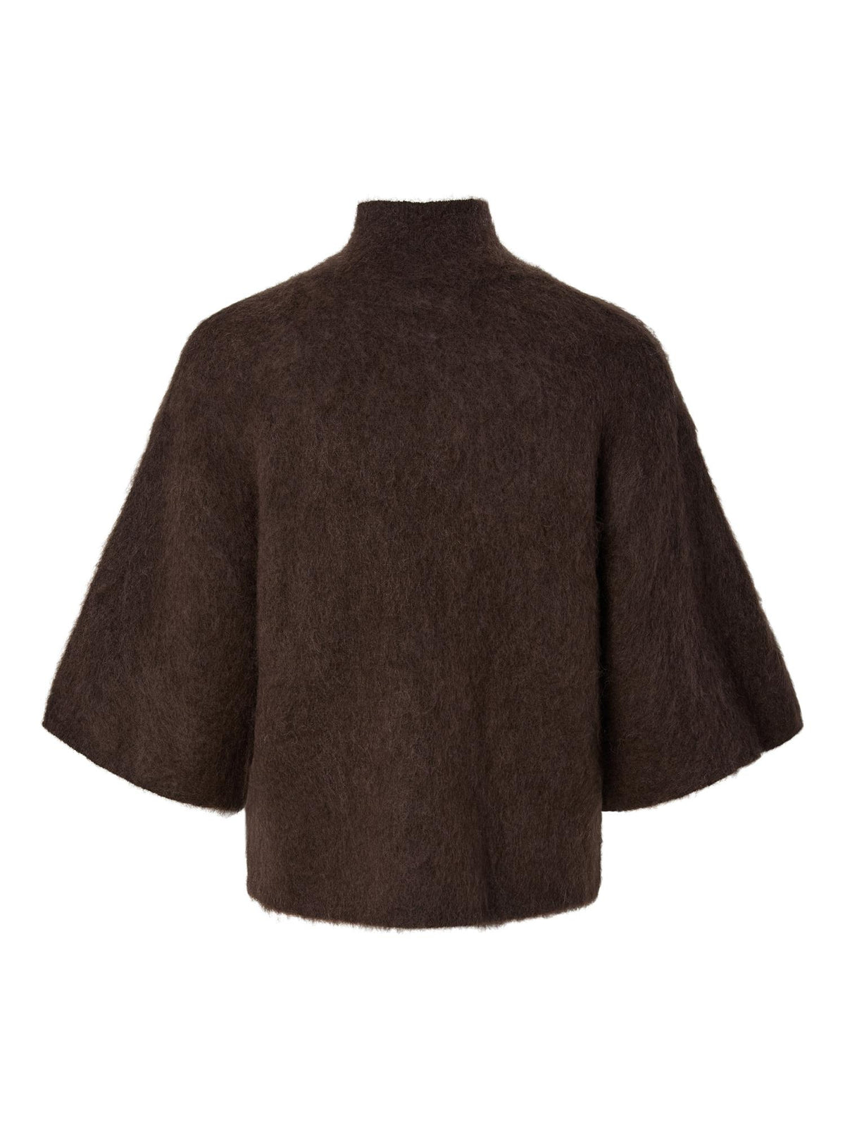 YASTILDE 2/4 MOHAIR BLEND KNIT PULLOVER - MOLE