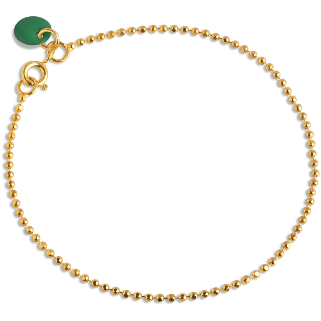 Ball Chain Petrol Green Bracelet