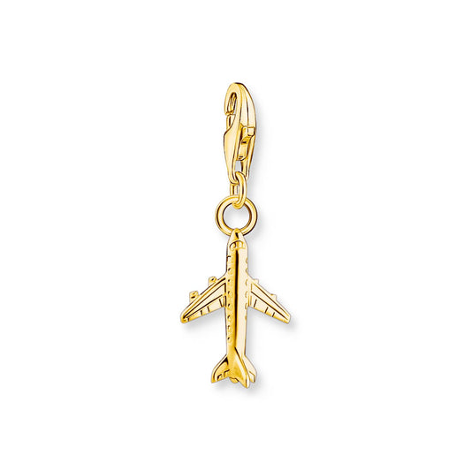 Charm Pendant Aeroplane Gold Plated