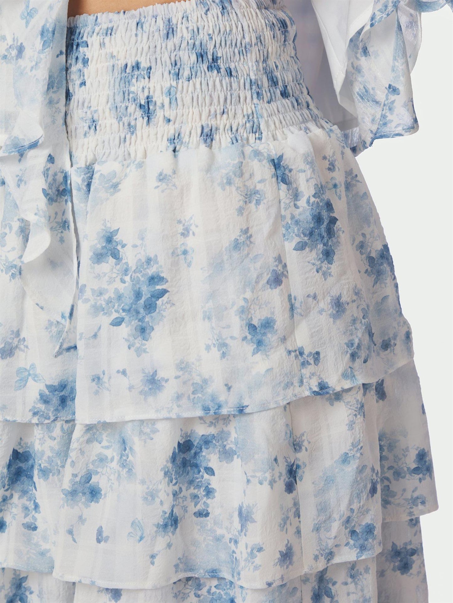 Morris Fleur Skirt - Blue Floral