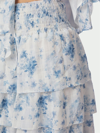 Morris Fleur Skirt - Blue Floral