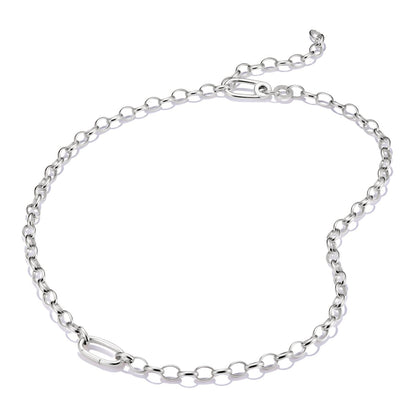 Charm Necklace With Connect Link Silver 50 cm