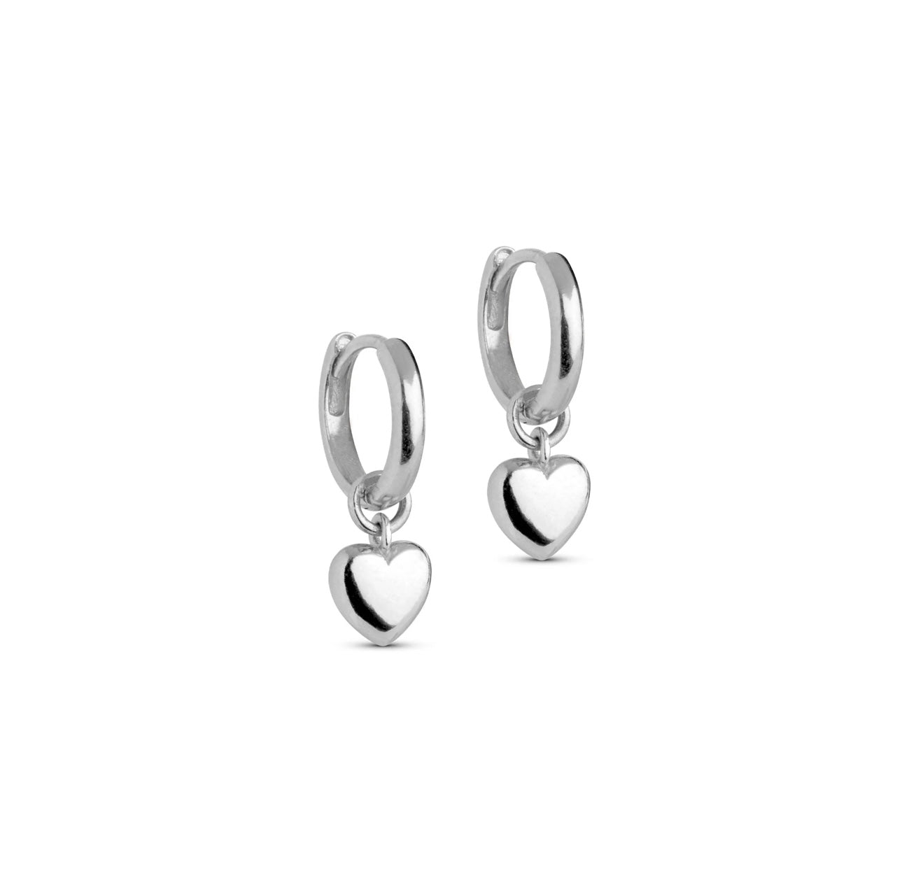 Amore Silver Hoops