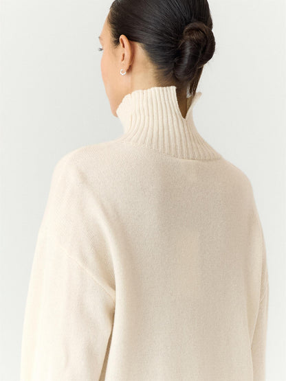YASBRUSH LS KNIT WOOL PULLOVER - PRISTINE