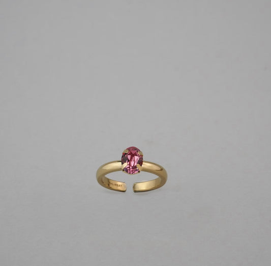 Oval Band Rose Ring