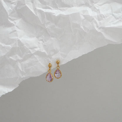Rose Rain Drop Stud