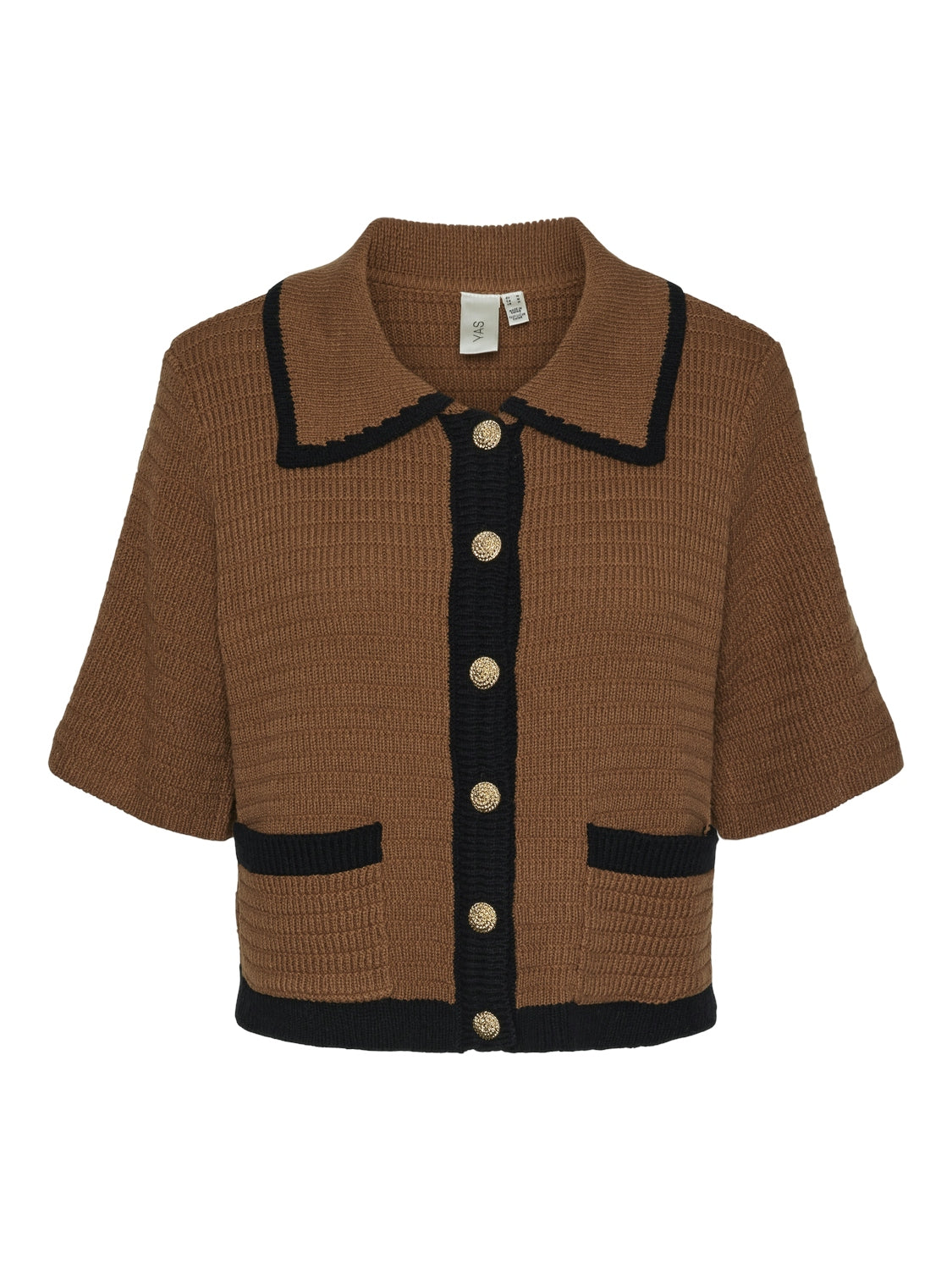 YASKLOMA SS KNIT CARDIGAN - MALT BALL