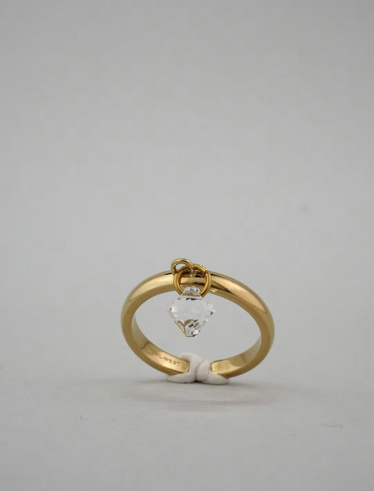 Dainty Band Clear Ring