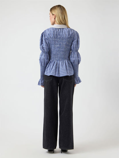 YASBEKKA LS SMOCK SHIRT - NAVY MIX