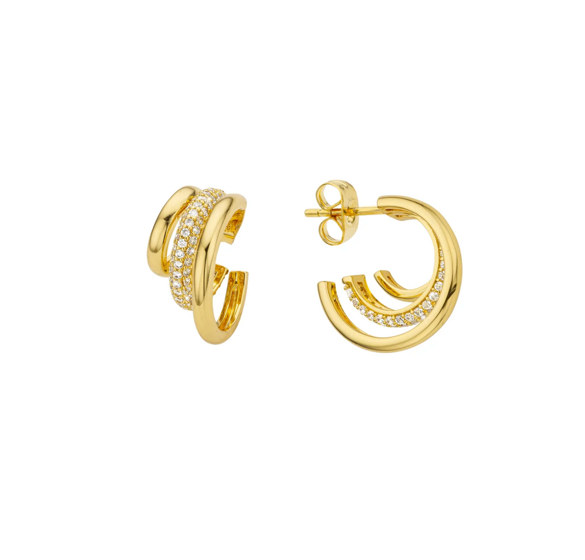 Groove Tripple Sofia Hoop Earrings