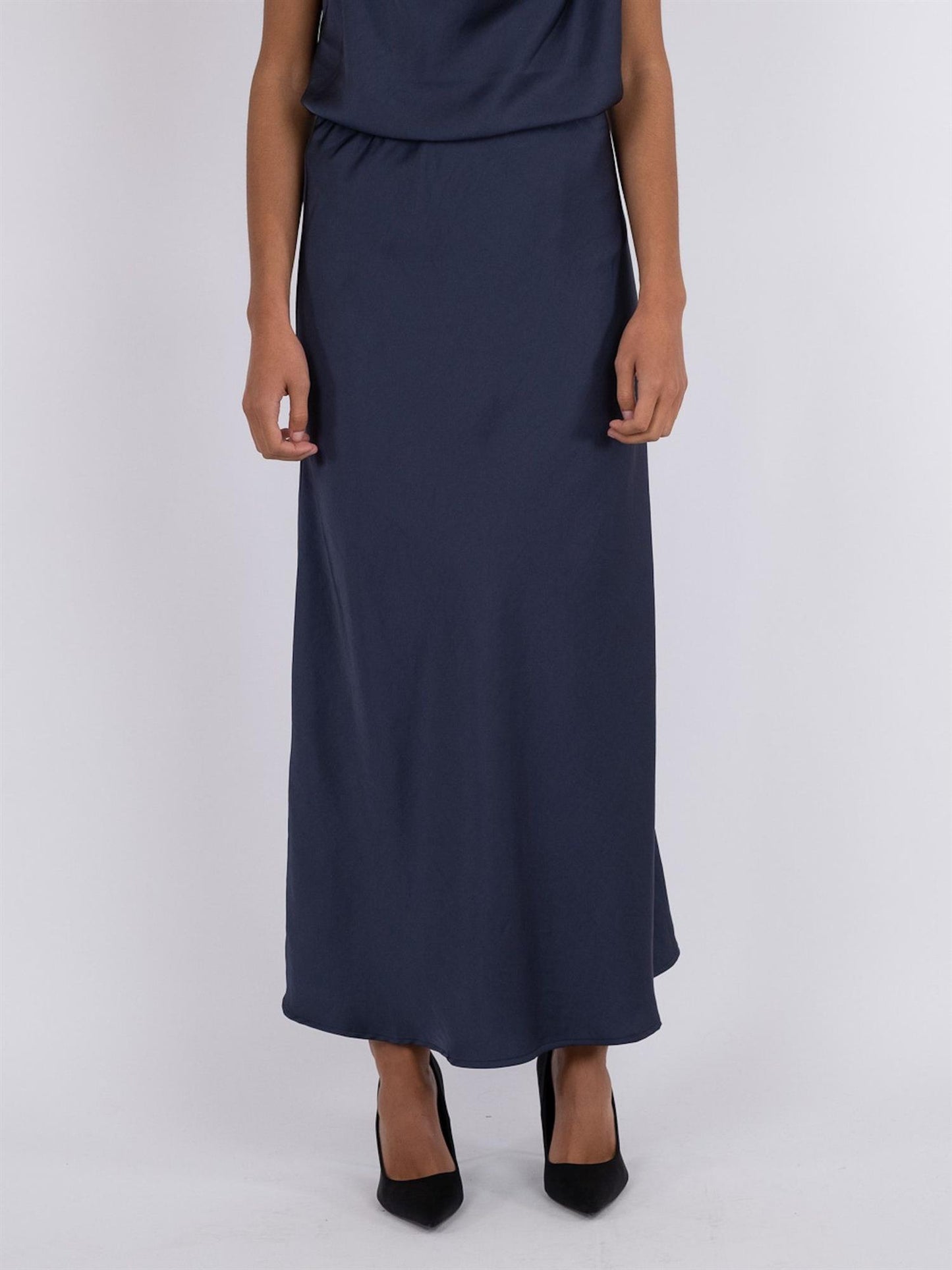 Vicky Heaven Sateen Skirt - Midnight blue