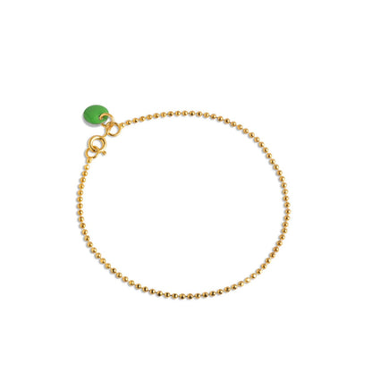 Ball Chain Green Bracelet