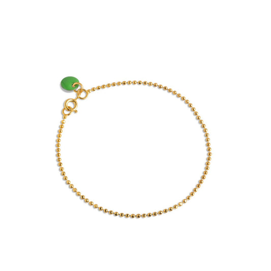 Ball Chain Green Bracelet