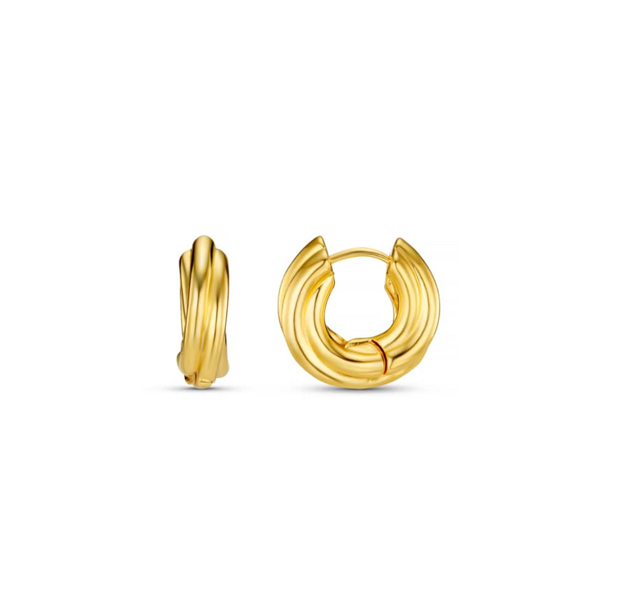 Chubby intertwined hoop earrings