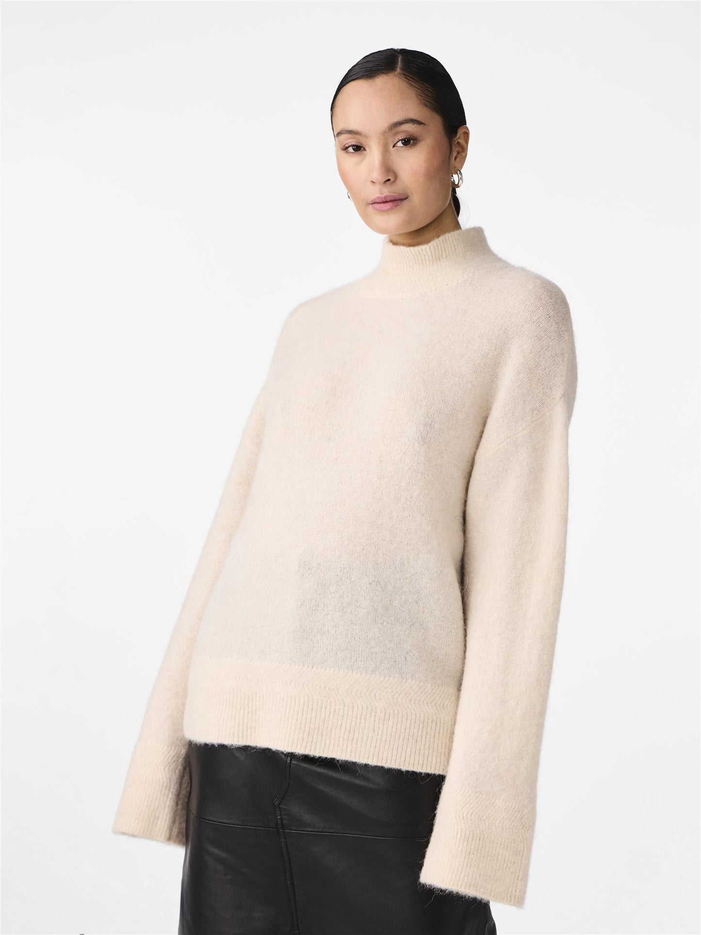 YASNELLIS LS KNIT PULLOVER - BIRCH