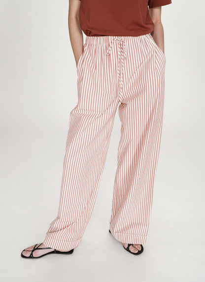 Volute Stripe Pants - Corail