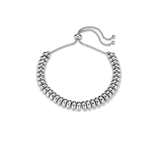 Metal nugget slider bracelet
