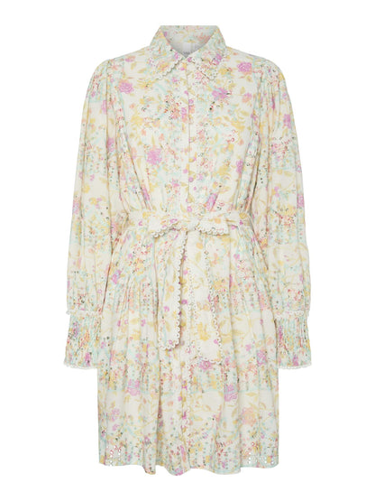 YASMELLIA LS EMBROIDERED DRESS -