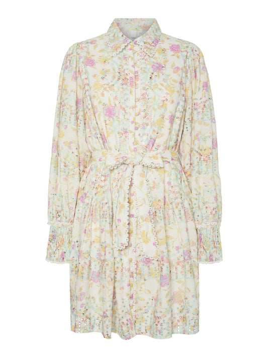 YASMELLIA LS EMBROIDERED DRESS -