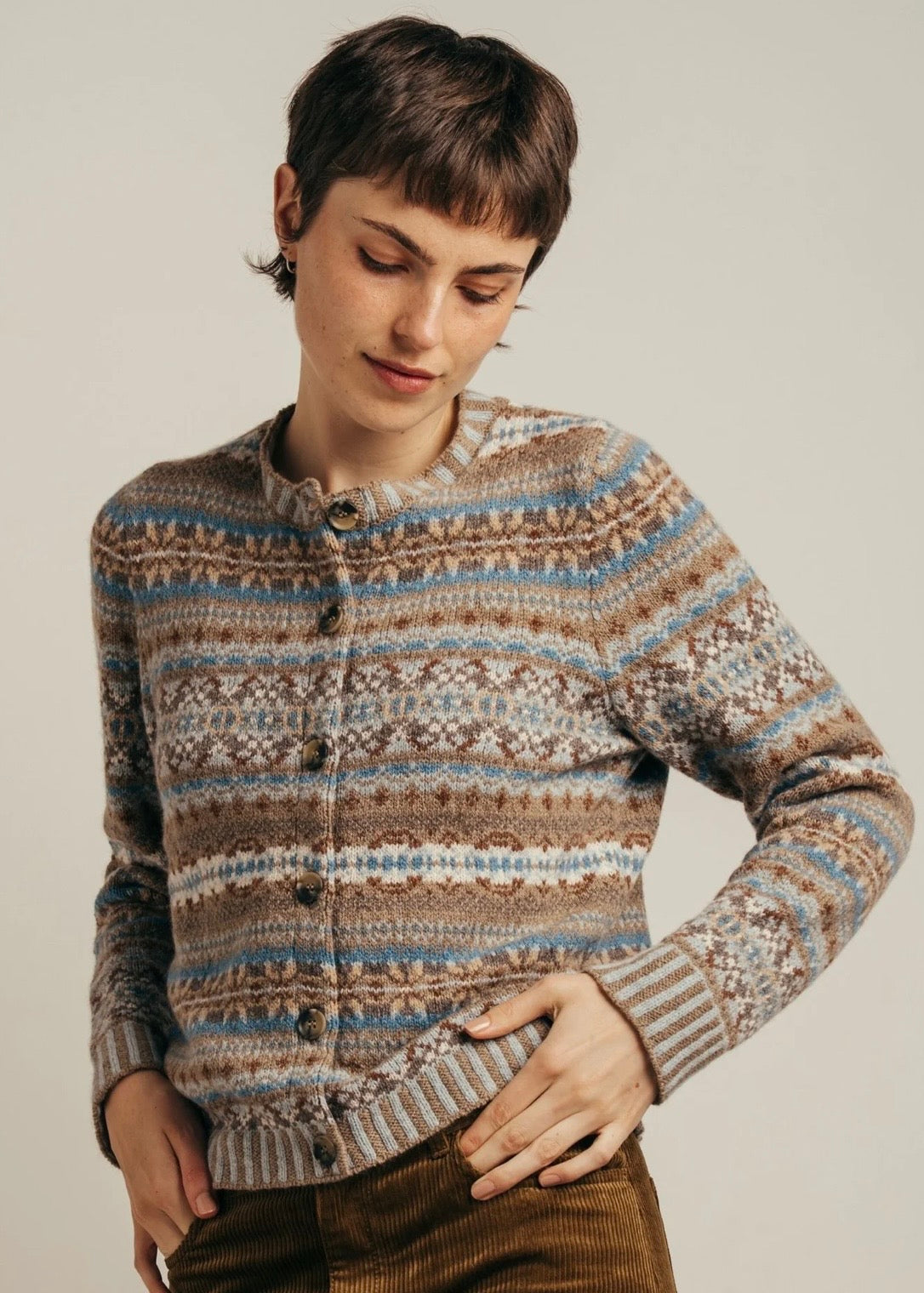 Kinross Cardigan - Latte