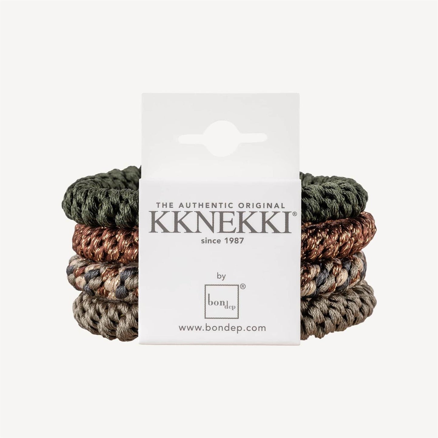 Kknekki 4pk Dark Green/Taupe/Brown Glitter