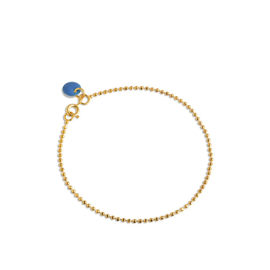 Ball Chain Cornflower Bracelet