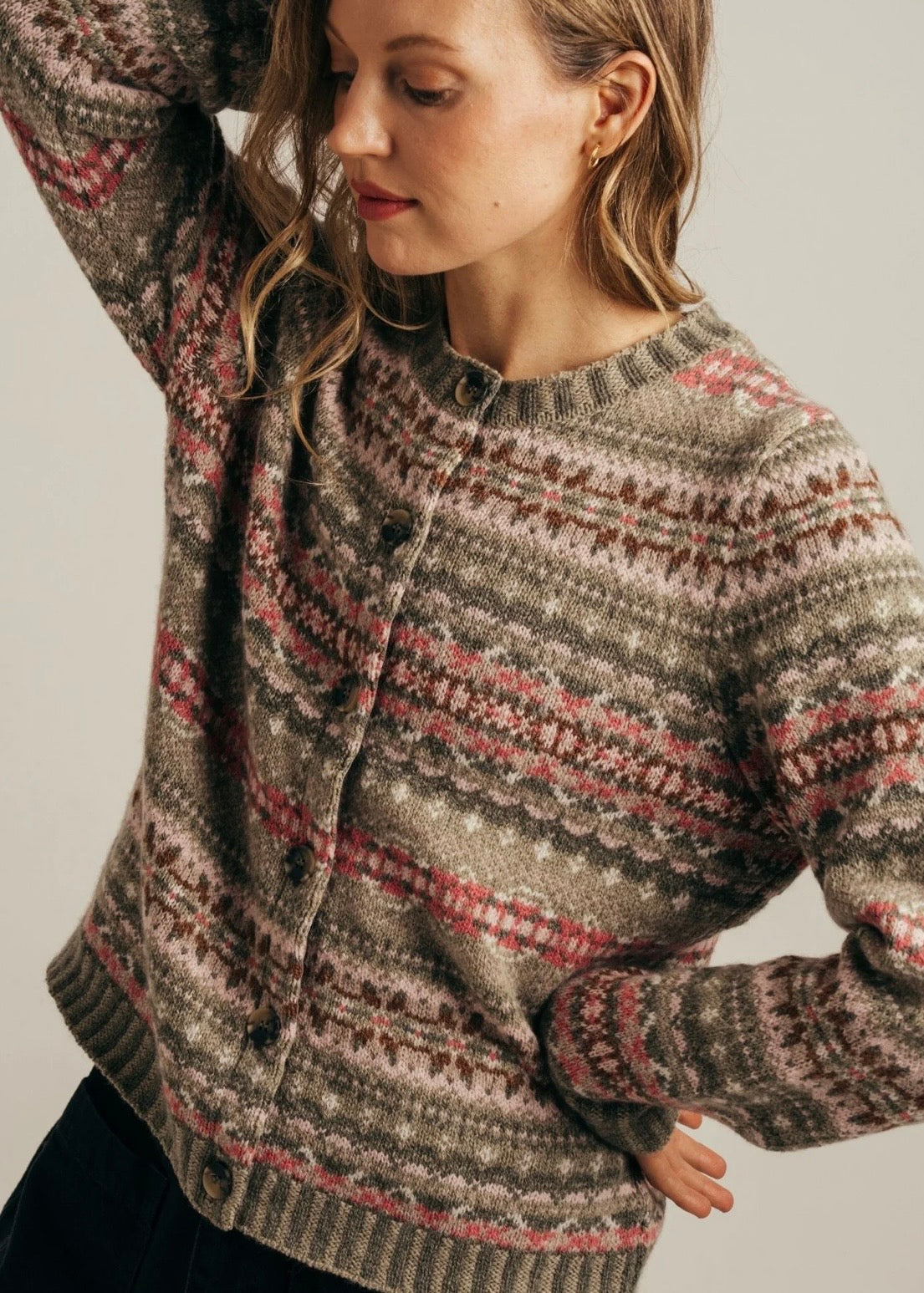 Kinross Cardigan - Blush