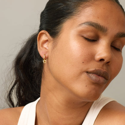 Enamel Tokens Star Hoops - Daisy