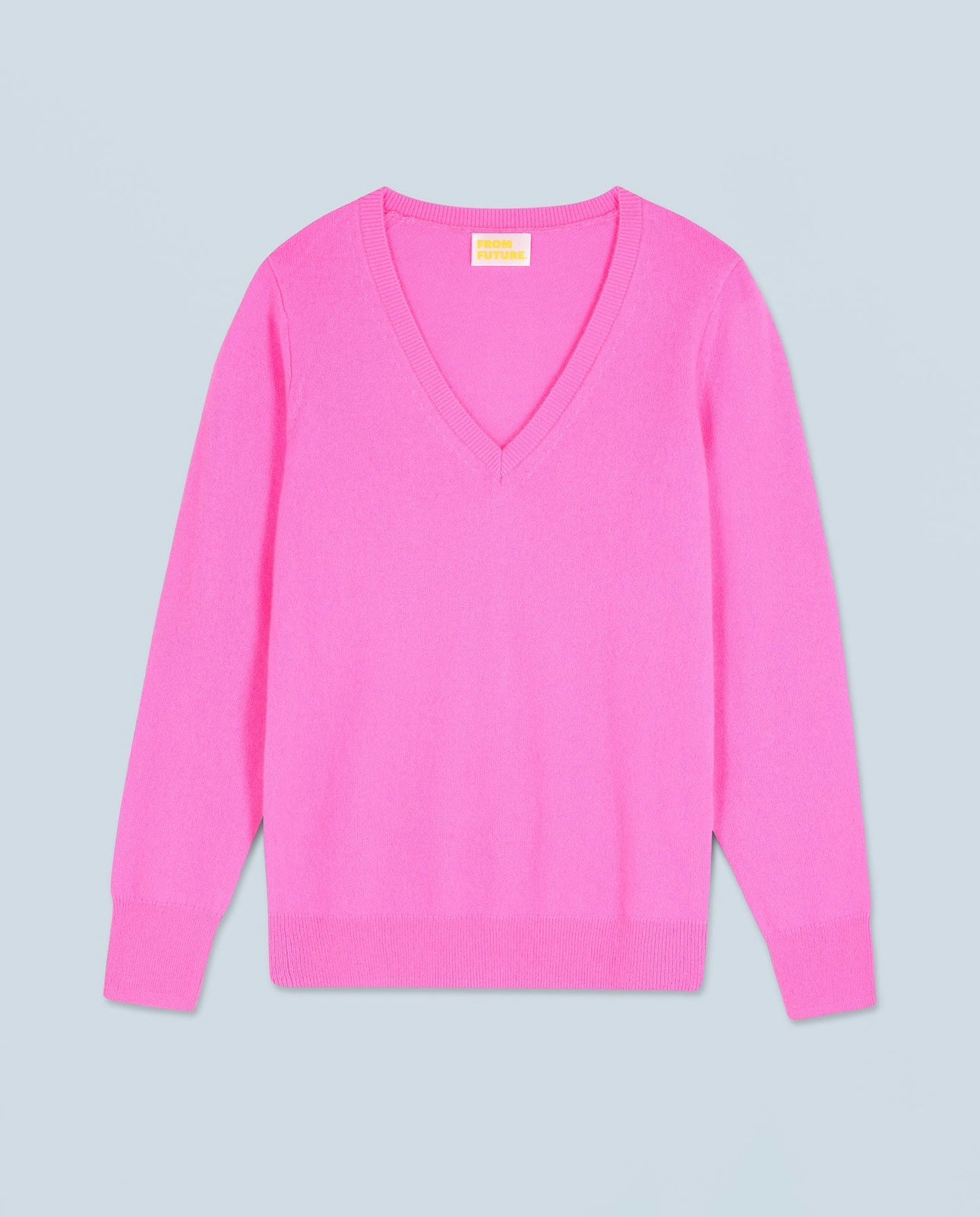 V-Neck Sweater Basic - Dreamy Pink