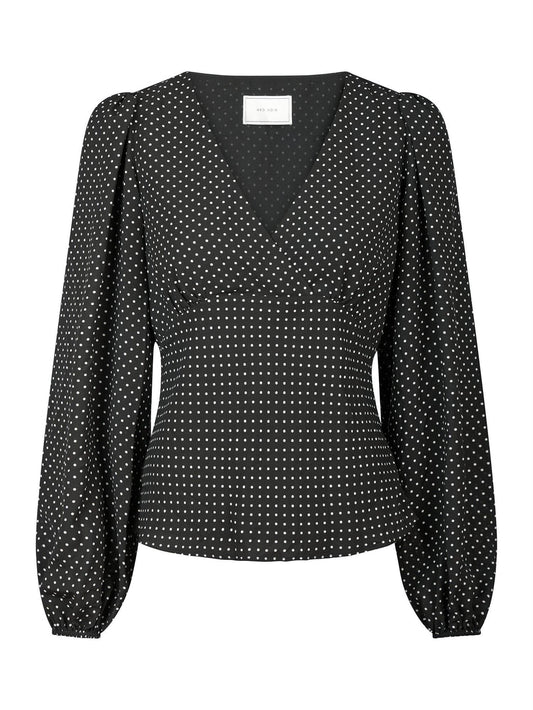 Jane Dot Blouse - Black