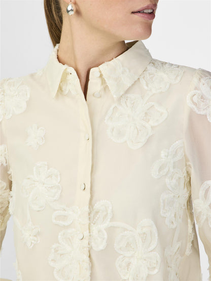 YASFRIMA LS SHIRT - GARDENIA