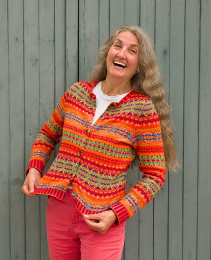 Kinross Cardigan - Flame