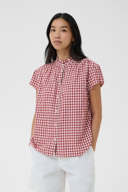 BjankaPW Blouse - Burnt Russet Check
