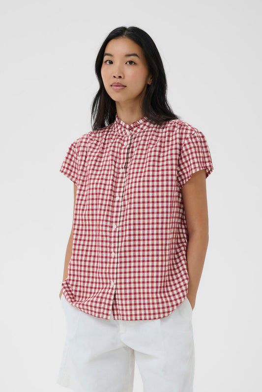 BjankaPW Blouse - Burnt Russet Check