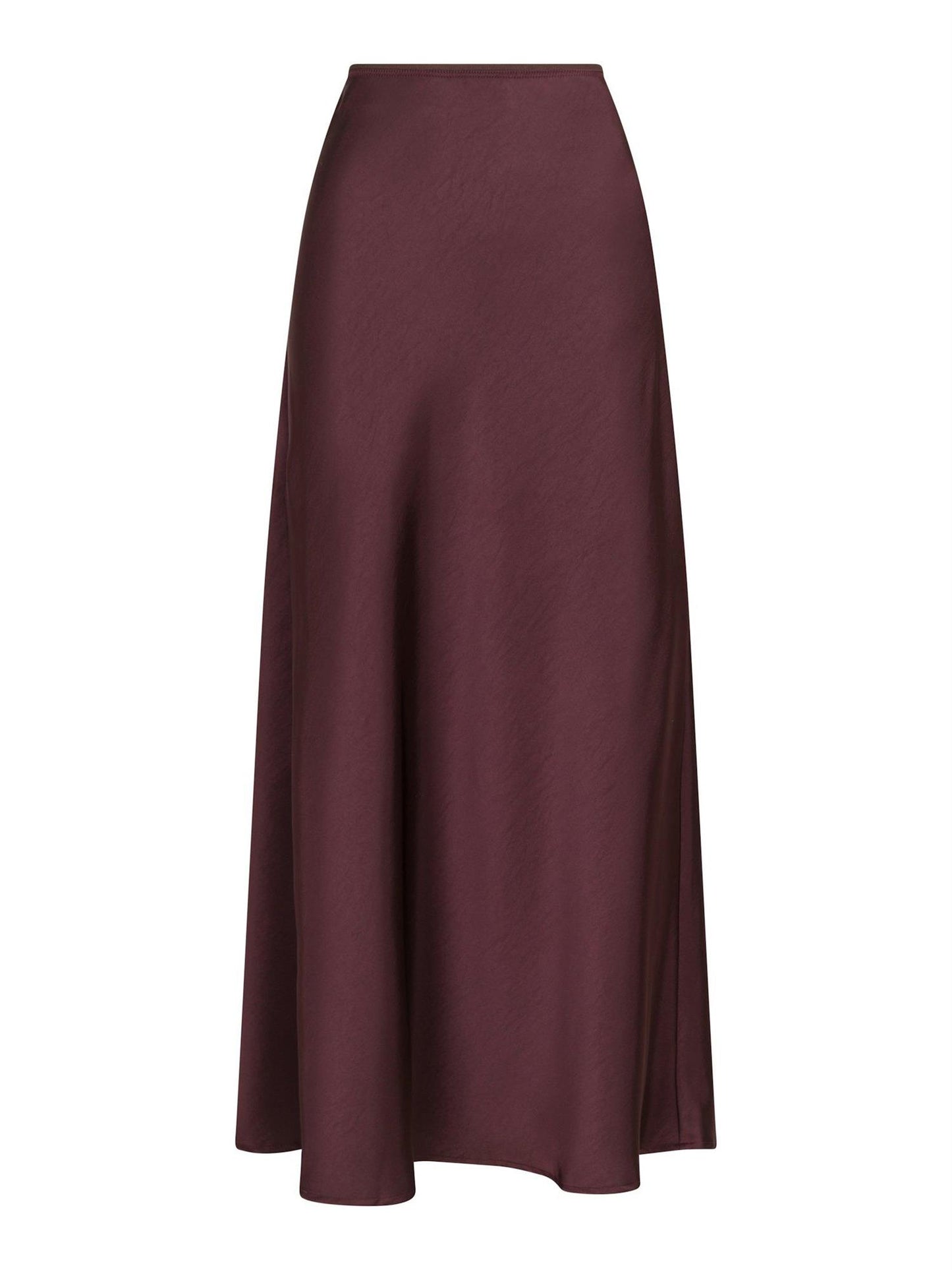 Vicky Heavy Sateen Skirt - Burgundy