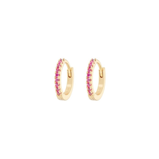 Small Hoops Cerise