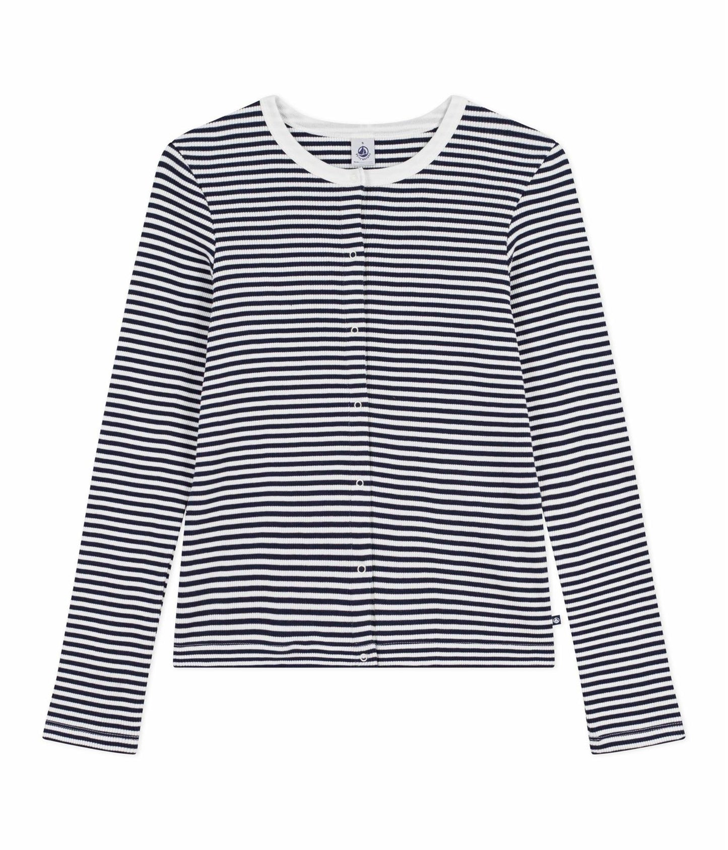 Cardigan Ribbed - Blue/ White