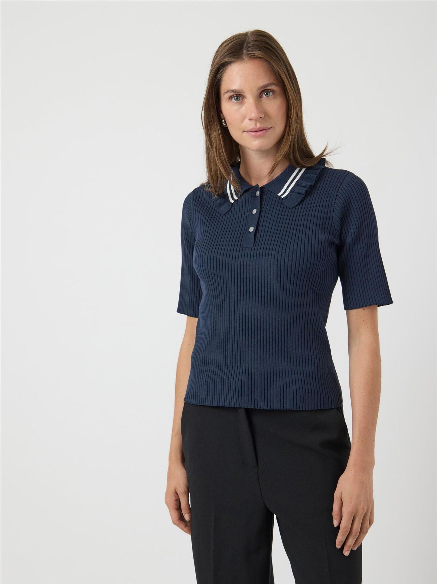 YASPRIMOS KNIT PULLOVER - NAVY