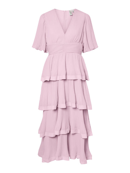 YASPLIRA SS LONG DRESS - BALLERINA
