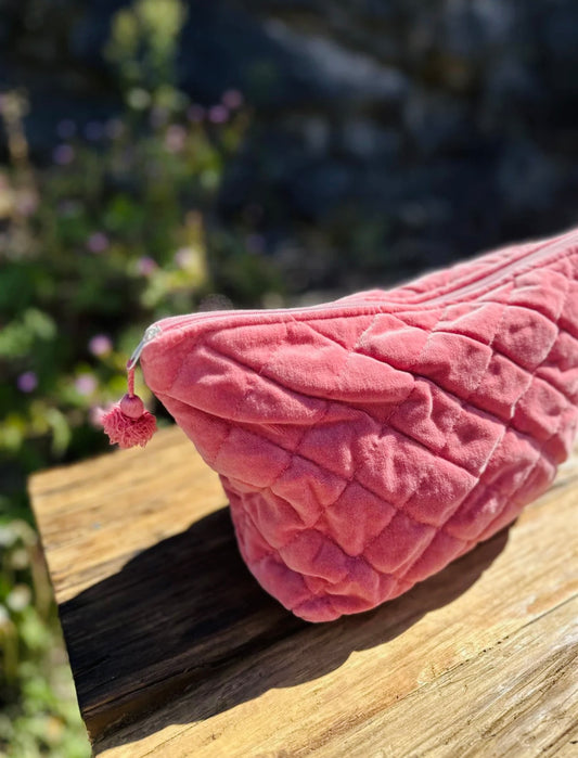 Toalettmappe Velur - Coral