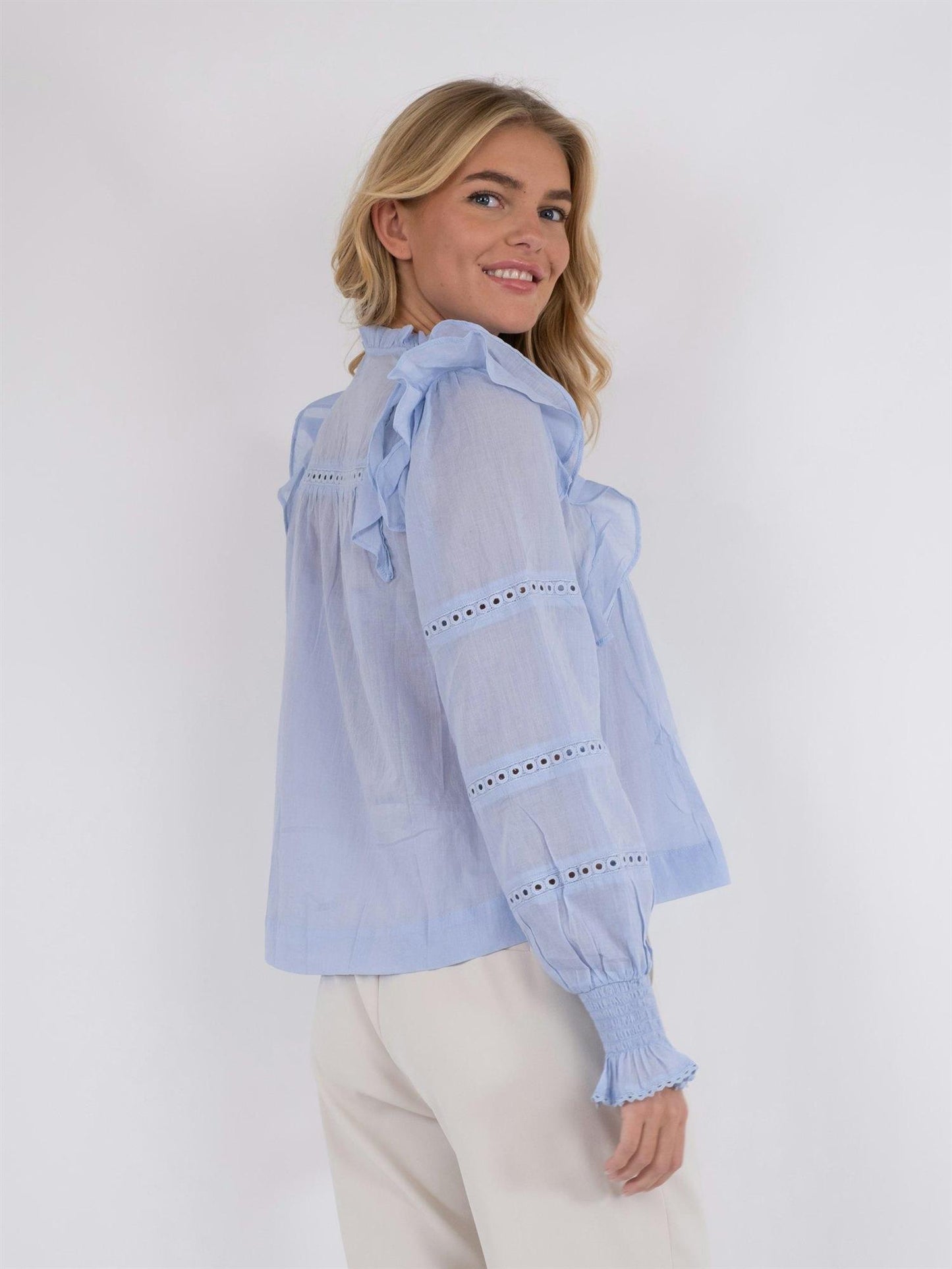 Aurika S Voile Blouse - Light Blue