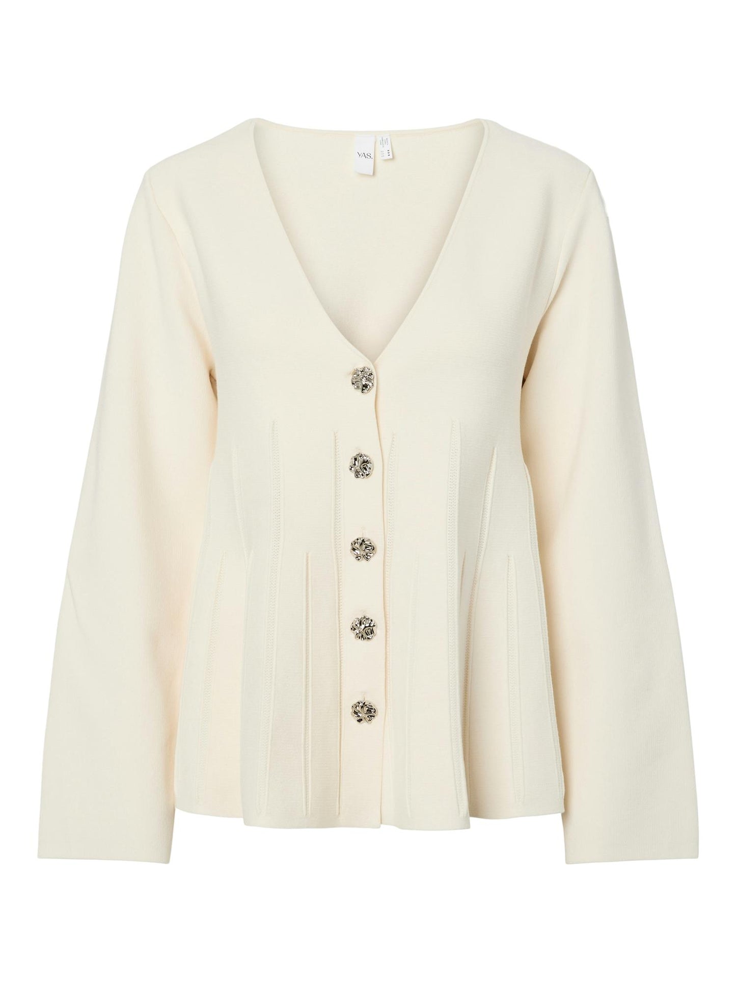 YASMIKLA LS KNIT CARDIGAN - PRISTINE