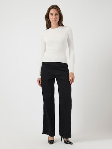 YASZOEY LS KNIT PULLOVER - STAR WHITE