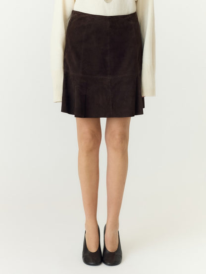YASCOLLY SUEDE SKIRT - COFFEE BEAN
